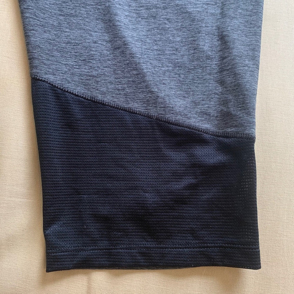Under Armour HeatGear Womens L Loose Fit Capri Jogger Pants Gray Blk Workout Gym - Picture 8 of 13
